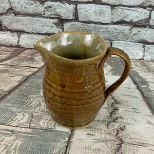Vintage Handmade Stoneware Creamer Pitcher Vase
